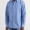 Logo-Embroidered Striped Cotton-Poplin Shirt - FR Logo-Embroidered Striped Cotton-Poplin Shirt - FR