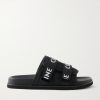 Logo-Jacquard Canvas Sandals