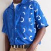 Camp-Collar Logo-Print Cotton-Taffeta Shirt - CU