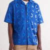 Camp-Collar Logo-Print Cotton-Taffeta Shirt - FR