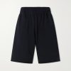 Straight-Leg Logo-Embroidered Cotton-Jersey Shorts Straight-Leg Logo-Embroidered Cotton-Jersey Shorts