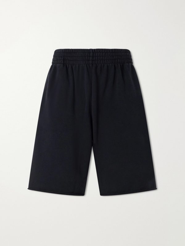 Straight-Leg Logo-Embroidered Cotton-Jersey Shorts Straight-Leg Logo-Embroidered Cotton-Jersey Shorts