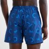 Straight-Leg Mid-Length Printed Swim Shorts - BK Straight-Leg Mid-Length Printed Swim Shorts - BK