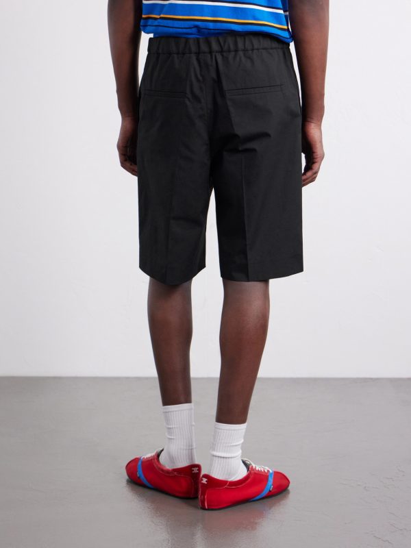 Straight-Leg Logo-Embroidered Cotton and Linen-Blend Shorts - BK Straight-Leg Logo-Embroidered Cotton and Linen-Blend Shorts - BK