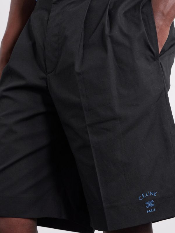 Straight-Leg Logo-Embroidered Cotton and Linen-Blend Shorts - CU Straight-Leg Logo-Embroidered Cotton and Linen-Blend Shorts - CU