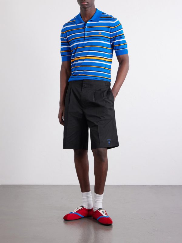 Straight-Leg Logo-Embroidered Cotton and Linen-Blend Shorts - OU Straight-Leg Logo-Embroidered Cotton and Linen-Blend Shorts - OU