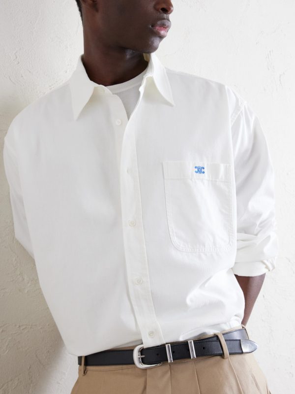 Logo-Embroidered Cotton-Twill Shirt - CU