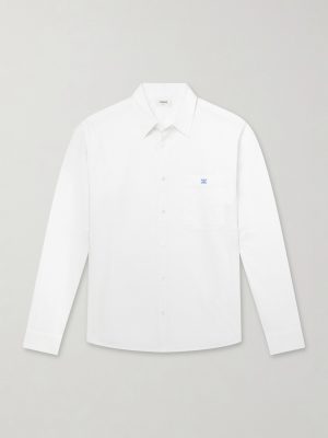 Logo-Embroidered Cotton-Twill Shirt Logo-Embroidered Cotton-Twill Shirt