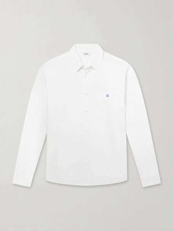 Logo-Embroidered Cotton-Twill Shirt