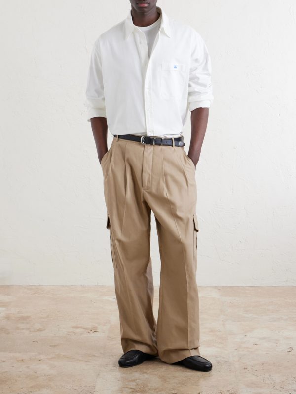 Logo-Embroidered Cotton-Twill Shirt - OU