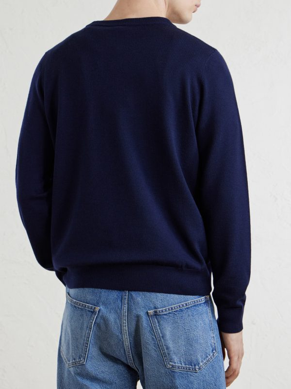 Embroidered Wool-Blend Sweater - BK