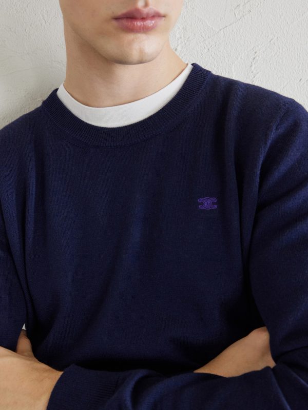 Embroidered Wool-Blend Sweater - CU