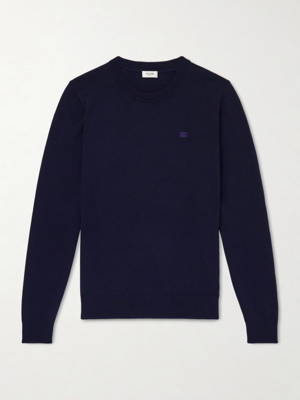 Embroidered Wool-Blend Sweater