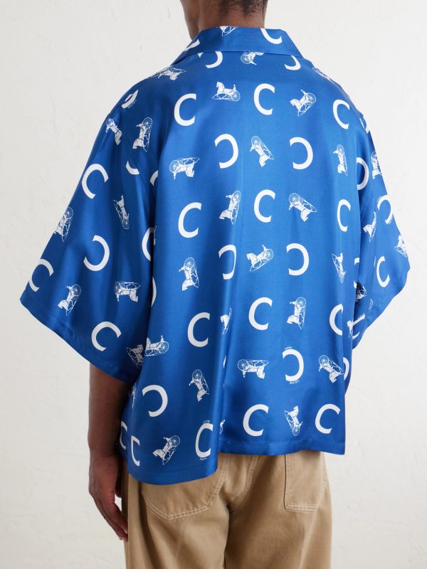 Scout Camp-Collar Printed Silk-Twill Shirt - BK Scout Camp-Collar Printed Silk-Twill Shirt - BK
