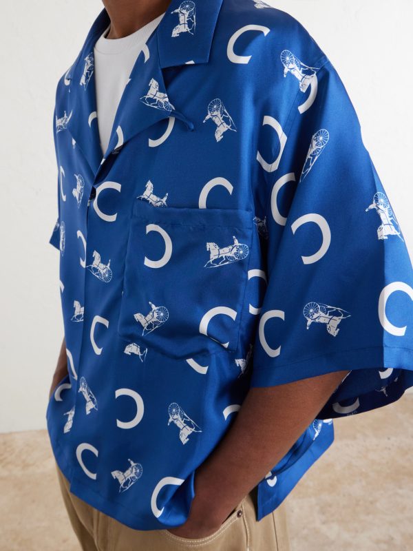 Scout Camp-Collar Printed Silk-Twill Shirt - CU Scout Camp-Collar Printed Silk-Twill Shirt - CU