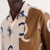 Convertible-Collar Printed Cotton-Poplin Shirt - E2 Convertible-Collar Printed Cotton-Poplin Shirt - E2