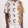 Convertible-Collar Printed Cotton-Poplin Shirt - FR Convertible-Collar Printed Cotton-Poplin Shirt - FR