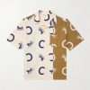 Convertible-Collar Printed Cotton-Poplin Shirt Convertible-Collar Printed Cotton-Poplin Shirt