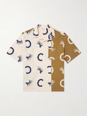 Convertible-Collar Printed Cotton-Poplin Shirt Convertible-Collar Printed Cotton-Poplin Shirt