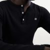 Slim-Fit Logo-Embroidered Ribbed Cotton-Jersey Henley T-Shirt - CU