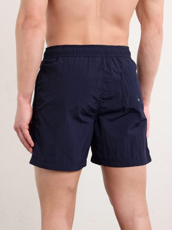 Straight-Leg Mid-Length Logo-Embroidered Swim Shorts - BK Straight-Leg Mid-Length Logo-Embroidered Swim Shorts - BK