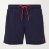 Straight-Leg Mid-Length Logo-Embroidered Swim Shorts Straight-Leg Mid-Length Logo-Embroidered Swim Shorts