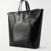 Cabas Medium Leather Tote Bag - BK