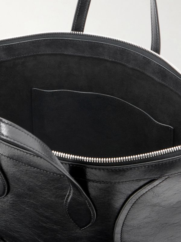 Cabas Medium Leather Tote Bag - E1