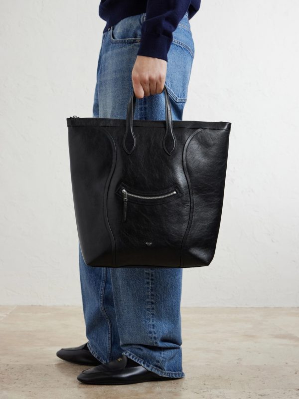 Cabas Medium Leather Tote Bag - FR