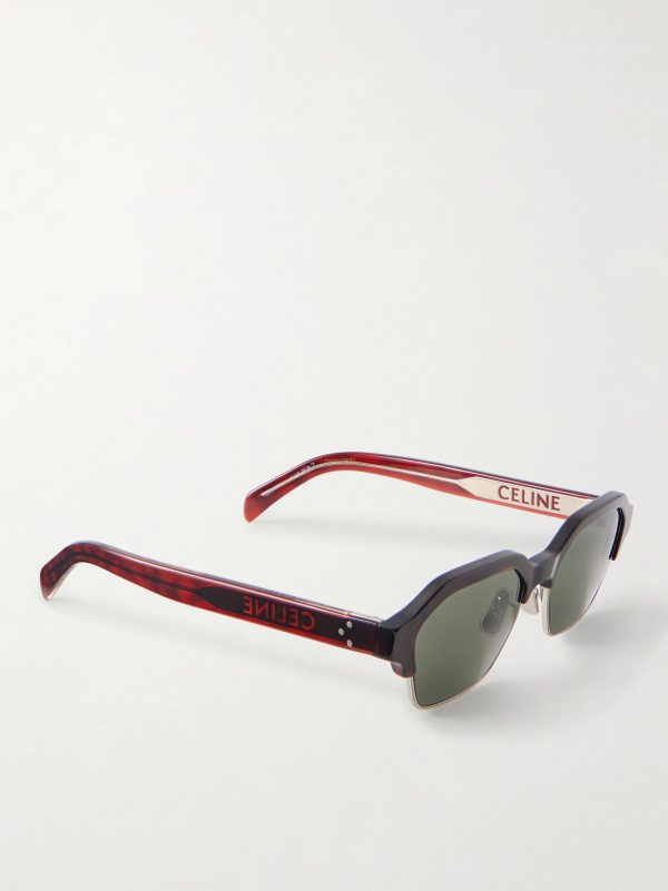 Square-Frame Acetate Sunglasses - FR Square-Frame Acetate Sunglasses - FR