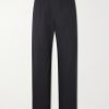 Straight-Leg Cotton and Linen-Blend Trousers