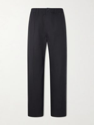 Straight-Leg Cotton and Linen-Blend Trousers Straight-Leg Cotton and Linen-Blend Trousers
