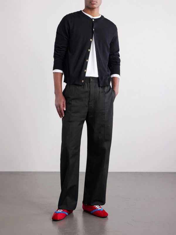 Straight-Leg Cotton and Linen-Blend Trousers - OU