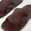 Triomphe Logo-Embossed Leather Slides - CU Triomphe Logo-Embossed Leather Slides - CU
