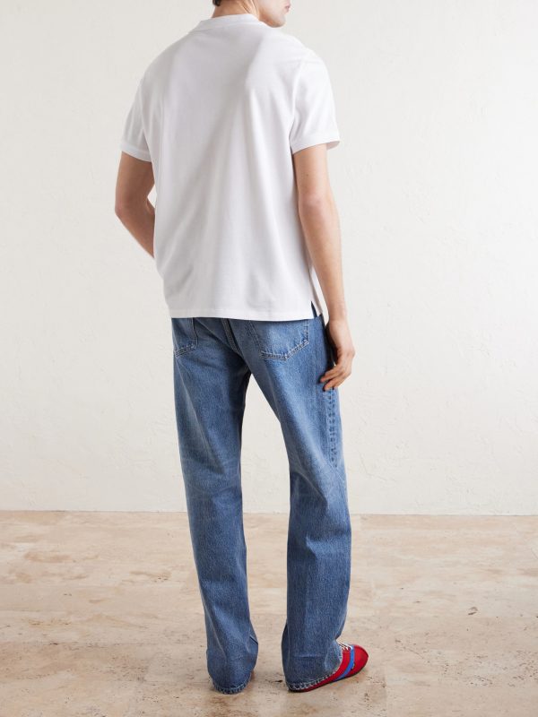 Logo-Embroidered Cotton-Piqué Polo Shirt - BK Logo-Embroidered Cotton-Piqué Polo Shirt - BK