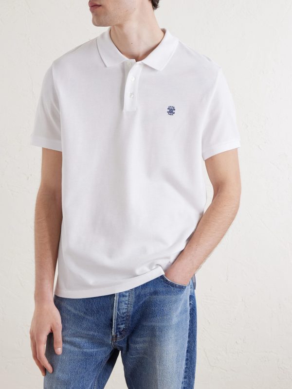 Logo-Embroidered Cotton-Piqué Polo Shirt - FR Logo-Embroidered Cotton-Piqué Polo Shirt - FR