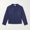 Logo-Embroidered Cotton and Linen-Blend Shirt Logo-Embroidered Cotton and Linen-Blend Shirt