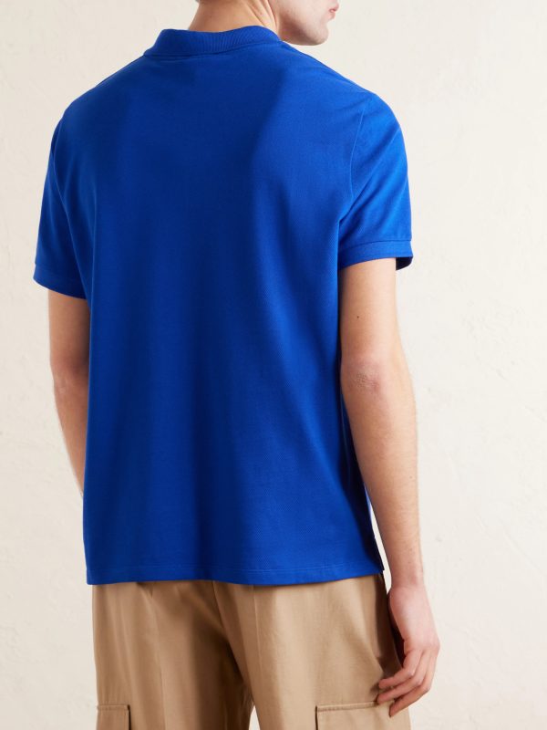 Logo-Embroidered Cotton-Piqué Polo Shirt - BK