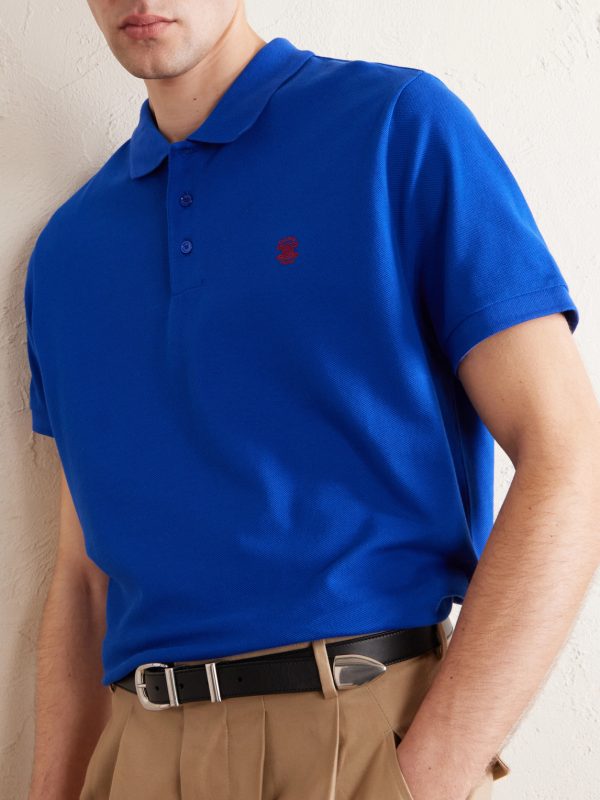 Logo-Embroidered Cotton-Piqué Polo Shirt - CU