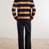 Striped Cotton-Jersey Polo Shirt - BK Striped Cotton-Jersey Polo Shirt - BK