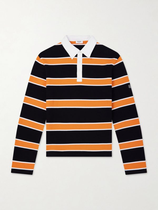 Striped Cotton-Jersey Polo Shirt Striped Cotton-Jersey Polo Shirt