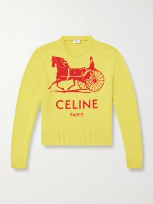 Cropped Logo-Intarsia Cashmere Sweater Cropped Logo-Intarsia Cashmere Sweater