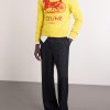 Cropped Logo-Intarsia Cashmere Sweater - OU Cropped Logo-Intarsia Cashmere Sweater - OU