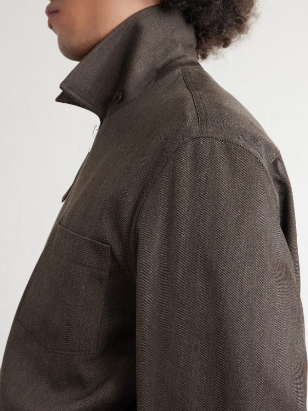 Virgin Wool-Gabardine Blouson Jacket - E2