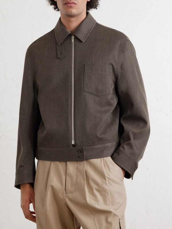 Virgin Wool-Gabardine Blouson Jacket - FR