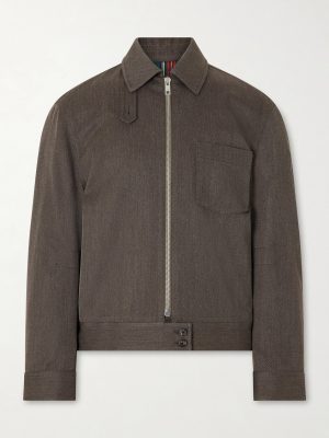 Virgin Wool-Gabardine Blouson Jacket Virgin Wool-Gabardine Blouson Jacket