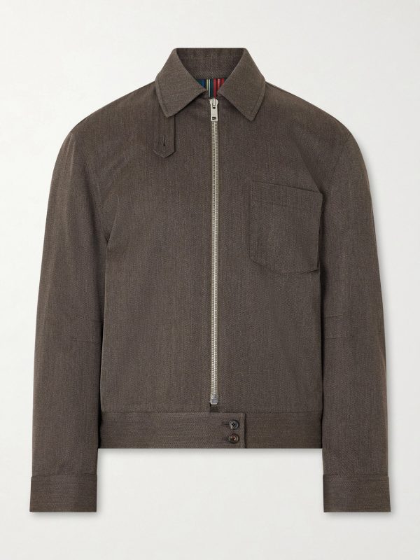Virgin Wool-Gabardine Blouson Jacket