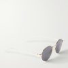 Round-Frame Gold-Tone Sunglasses - FR Round-Frame Gold-Tone Sunglasses - FR