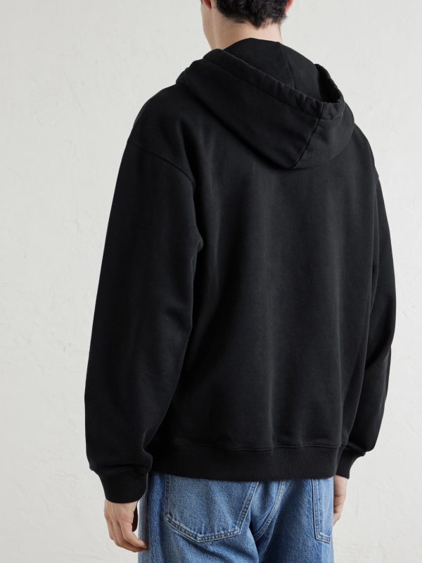 Logo-Print Cotton-Jersey Hoodie - BK Logo-Print Cotton-Jersey Hoodie - BK