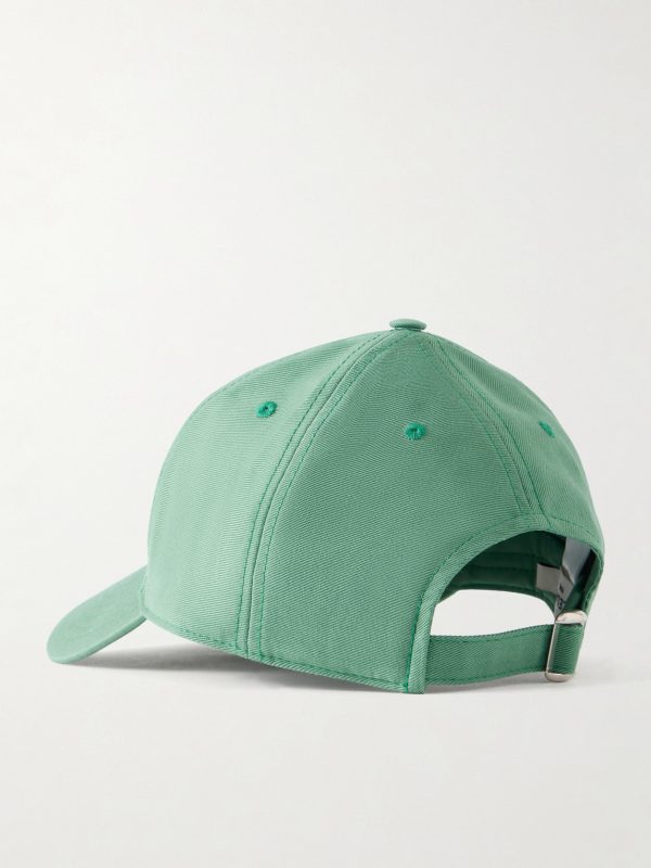 Triomphe Logo-Appliquéd Cotton Gabardine Baseball Cap - BK Triomphe Logo-Appliquéd Cotton Gabardine Baseball Cap - BK